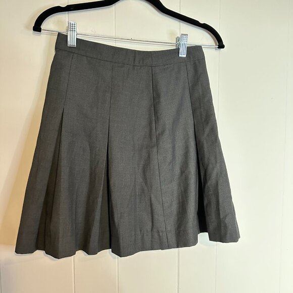 Tommy Hilfiger Pleated Skirt Womens 0 Charcoal Lined Zipper NWT - Picture 1 of 4